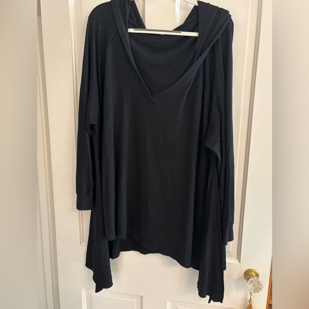 Massimo Black Hooded Women's Top